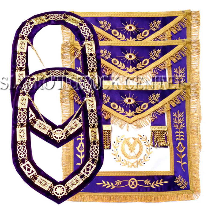 Grand Lodge Officer Apron And Chain Collar